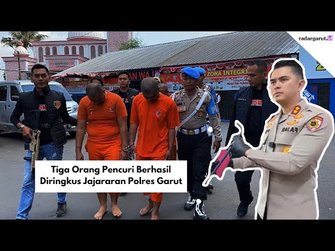 Beraksi di SPBU Garut, Tiga Orang Pencuri Berhasil Diringkus Jajararan Polres Garut