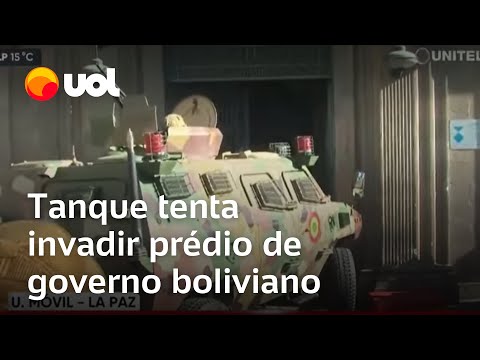 Tentativa de golpe na Bolívia: Tanque tenta derrubar porta do palácio presidencial em La Paz