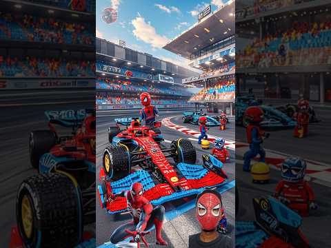 🔥 Roblox lego Spider-Man all superheroes as F1 car 🔥#lego #spiderman #shorts #roblox
