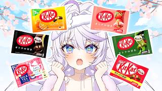 Eating Japanese KitKats! 【 Handcam 】