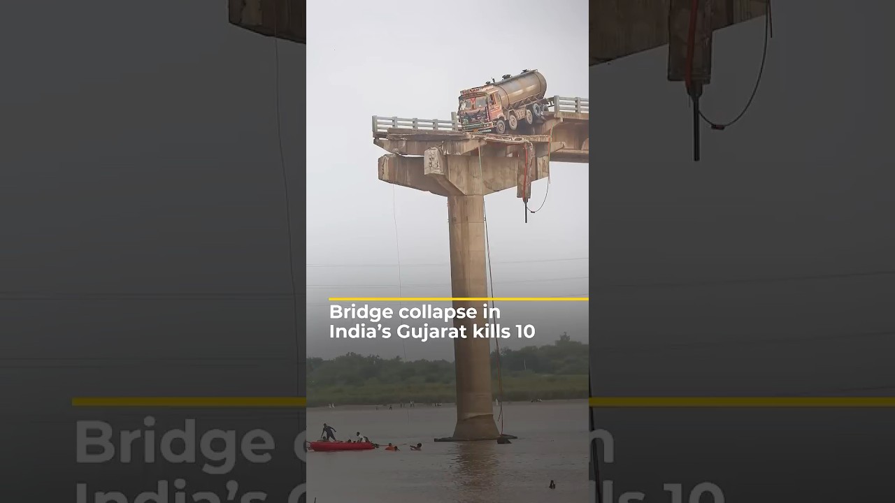Bridge collapse in Gujarat kills 10 | #ajshorts