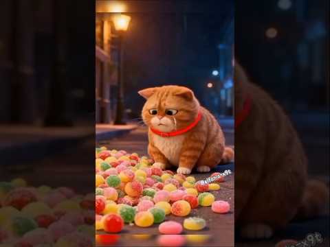 Cat’s fruit candy MISHAP! What Happened Next #shorts #funny #cat #cute #animals #comedy #cartoon
