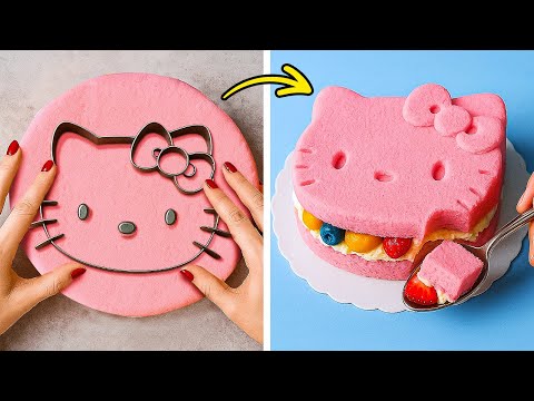 🍰 かわいいハローキティケーキDIY! 簡単レシピ & 飾り付けハック 🎀💖
