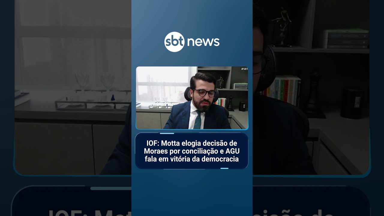 IOF: Motta elogia decisão de Moraes por conciliação; AGU fala em vitória da democracia | #SBTBrasil