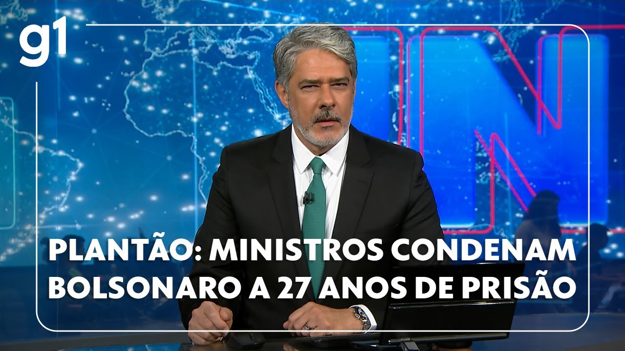 Plantão da Globo STF condena Bolsonaro a 27 anos e 3 meses de prisão por tentativa de golpe