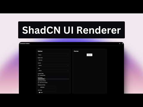 Building A ShadCN UI Component Renderer | Project #2