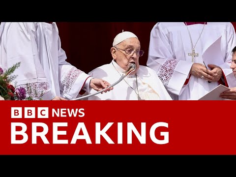 Pope Francis appears on Easter Sunday after serious illness | BBC News