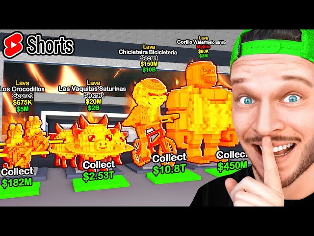 🔴Je Vole les 9 Nouveaux Brainrot Lava ! #shorts