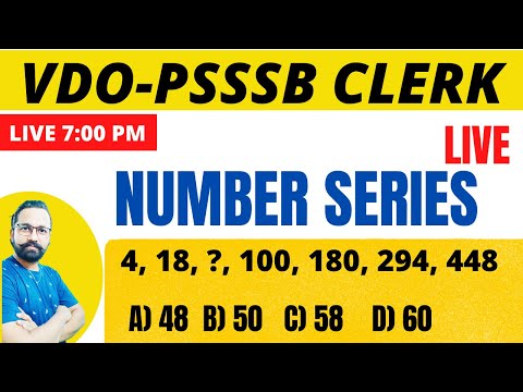 BEST 100 NUMBER SERIES REASONING MCQ || LIVE 7:00 PM ||