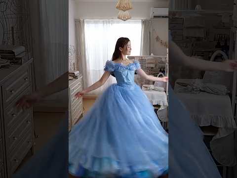 【Dハロ】実写版シンデレラのドレスを作ってディズニーランドに行ってきました🦋.*˚
