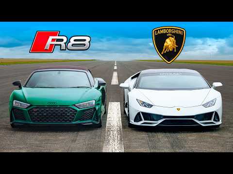 Audi R8 vs Lamborghini Huracan: Drag Race Showdown