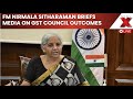 LIVE: Finance Minister Nirmala Sitharaman press briefing on outcome of GST Council meeting | Newsx
