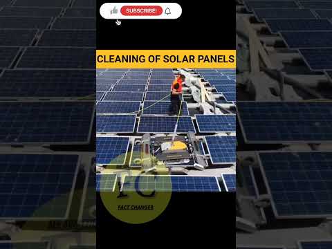 cleaning solar panels  #shorts #trending #viral #solar