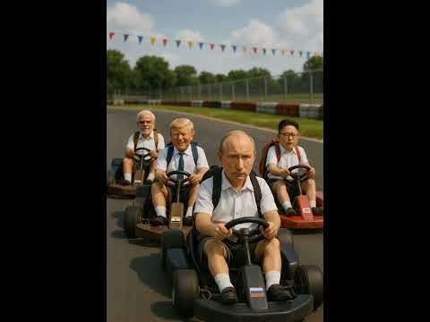 Epic Go-Kart Race | Modi, Trump, Kim and Putin | Wait for Winners | #funny #modi #shorts #viral #ai