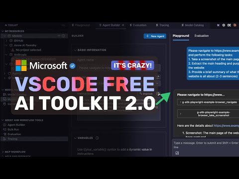 Microsoft's VS Code AI Toolkit 2.0: This Extenstion is AWESOME for AI Coding! (w/ FREE GPT-5!)