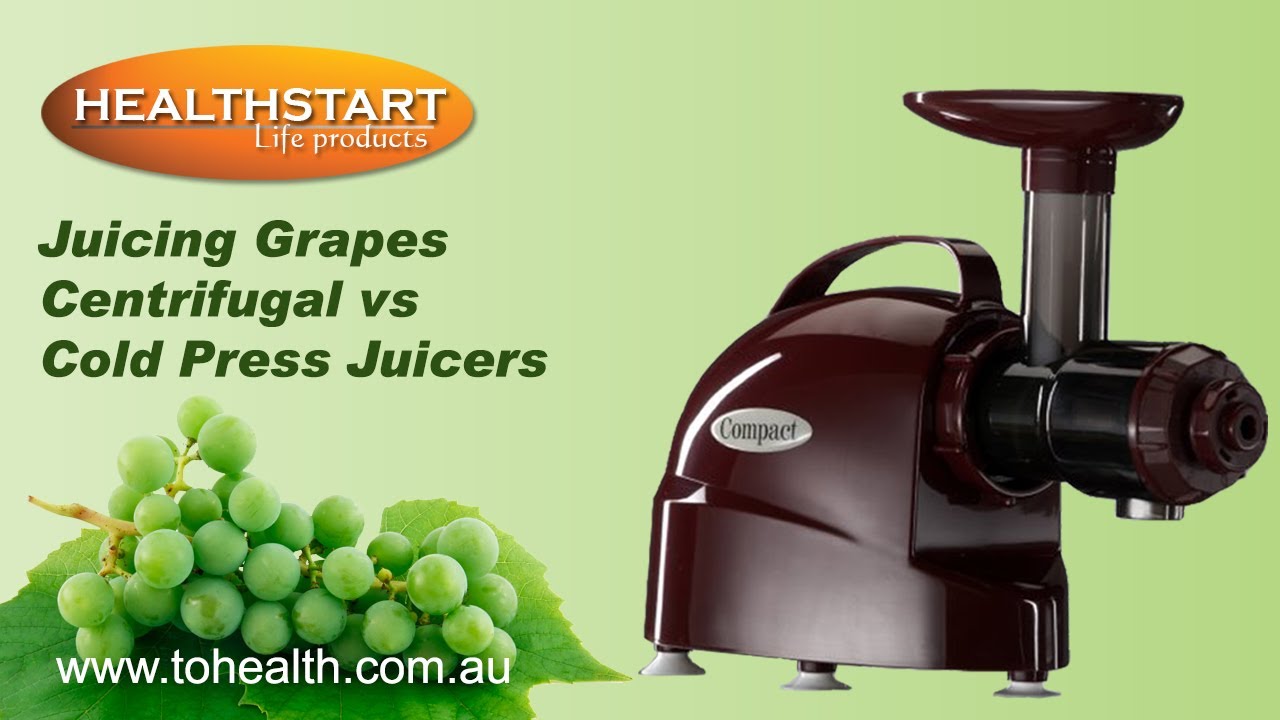 Healthstart Grapes Centrifugal VS Cold Press Juicers - YouTube