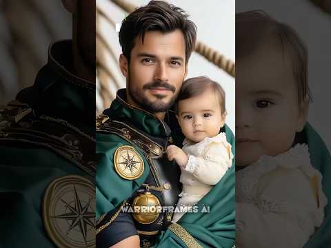 🏴☠️Pirates Soldier Dad with Cute baby #cute #baby #army #military #ai #aiart #lego #peace #navy