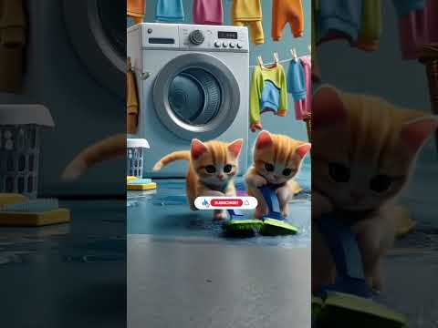 Kitten and cat #funny #cat #cute #disney #meowtv #kitten