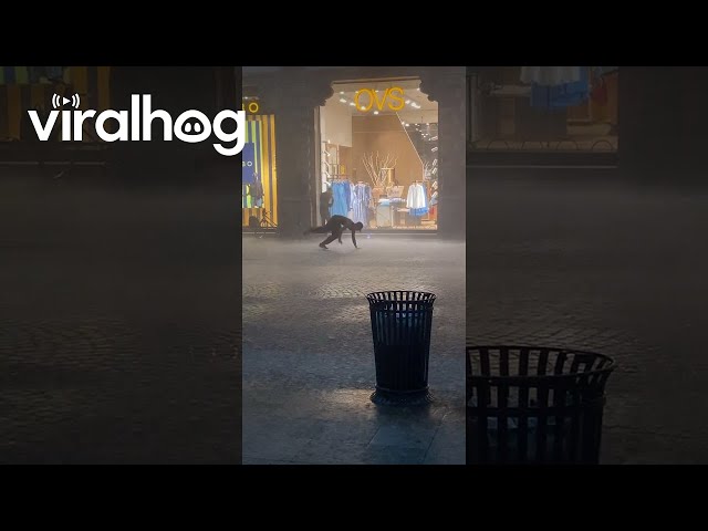 Breakdancing in Pouring Rain || ViralHog
