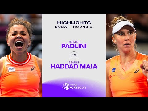 Jasmine Paolini vs. Beatriz Haddad Maia | 2024 Dubai Round 1 | WTA Match Highlights