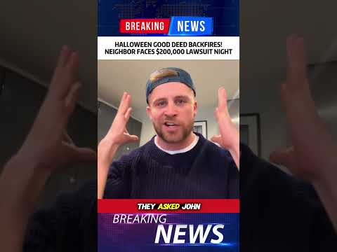 HALLOWEEN GOOD DEED BACKFIRES!NEIGHBOR FACES $200,000 LAWSUIT NIGHT #halloween #candy #compensation