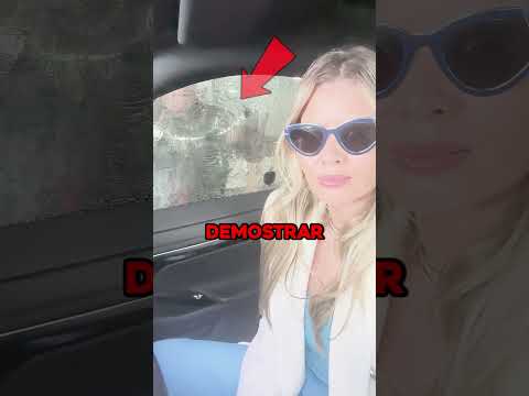 ELLA se GRABÓ mientras ROMPÍAN la VENTANA de su AUTO 🤯😱 #shorts