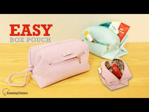 Easy DIY Zipper Pouch with Front Pocket & Handle! Beginner-Friendly Box Pouch