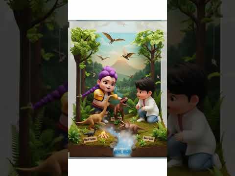 Rumi and Jinu’s Dinosaur Adventure #rumi #jinu #demonhunters #dinosaurs