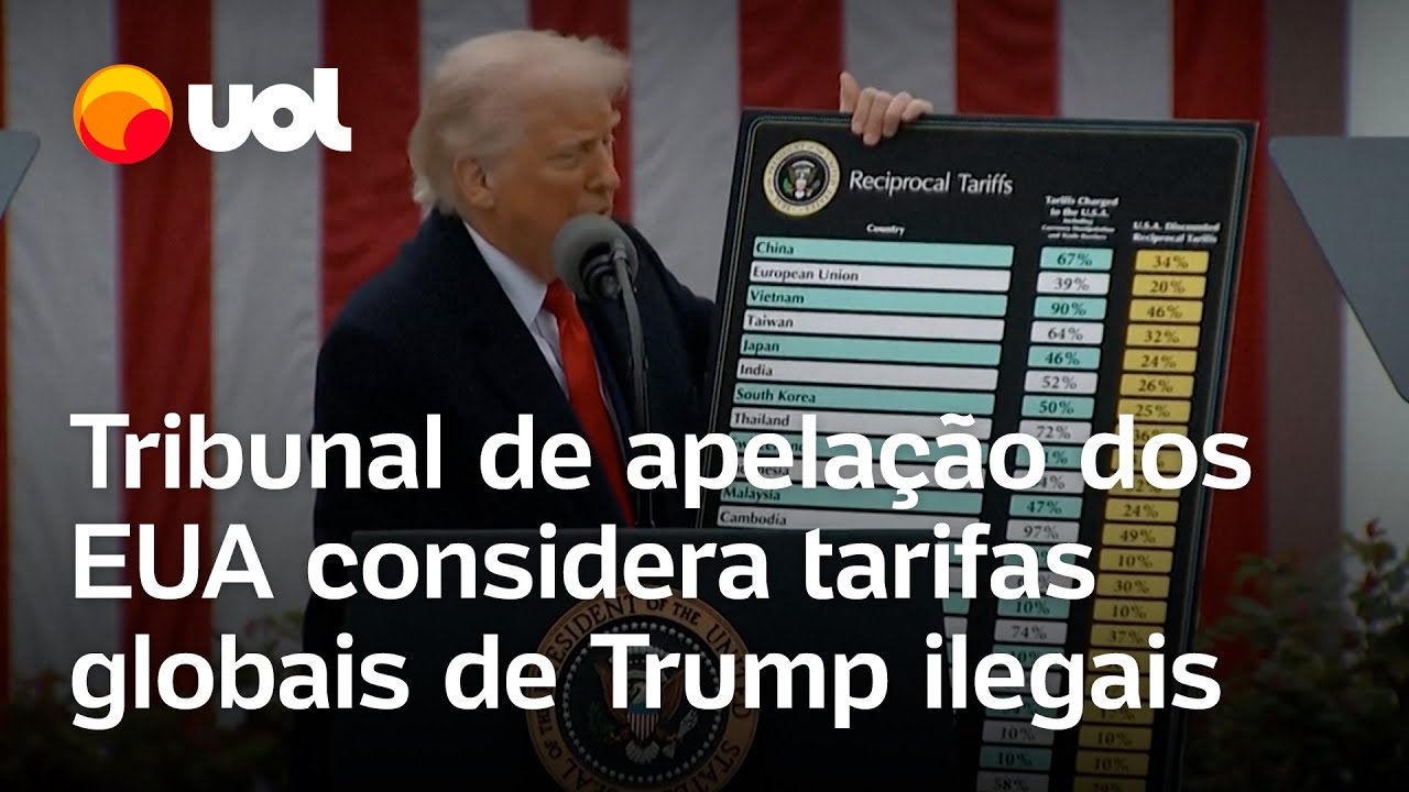 Tarifas de Trump são consideradas ilegais por tribunal de apelação dos EUA