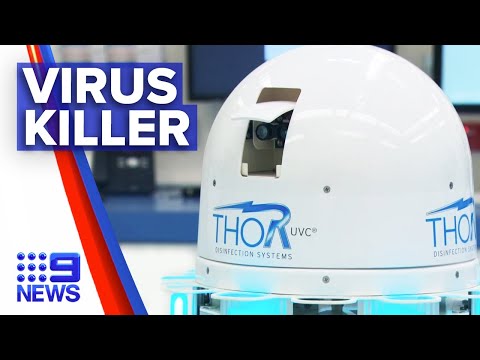 Coronavirus: New UV robot to kill pathogens | 9 News Australia