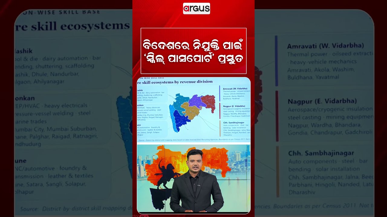 ବିଦେଶରେ ନିଯୁକ୍ତି ପାଇଁ ସ୍କିଲ୍‌ ପାସପୋର୍ଟ ପ୍ରସ୍ତୁତ | Maharashtra Launches Skill Passport | Argus News