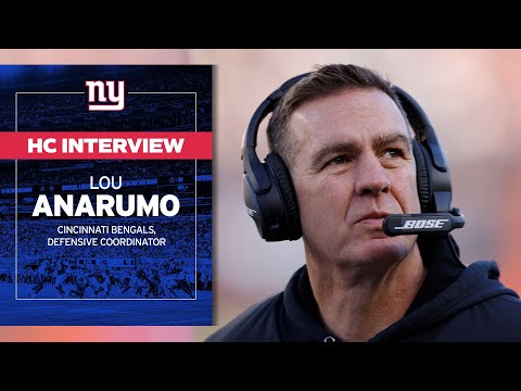 Giants Interview Bengals DC Lou Anarumo for Head Coach video clip