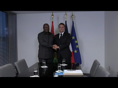 French President Macron holds bilateral meeting with Ghana President John Mahama | AFP
