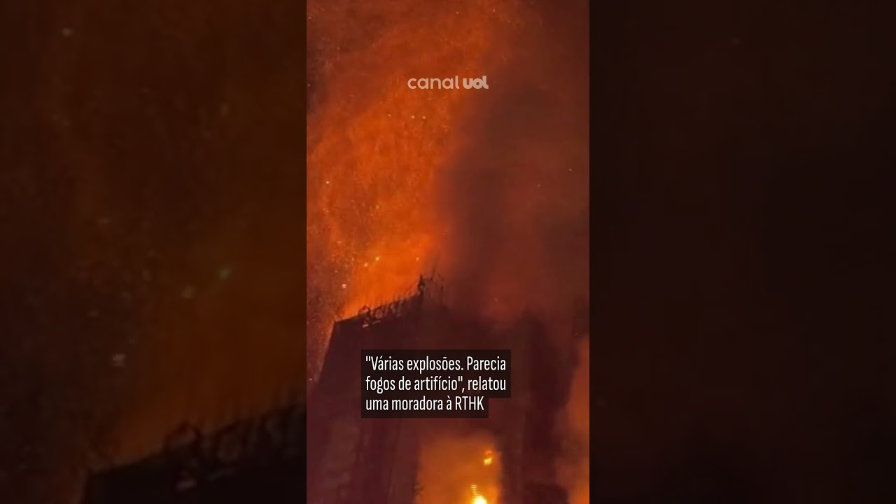 Hong Kong Incêndio de grandes proporções atinge complexo de prédios em Tai Po veja vídeos