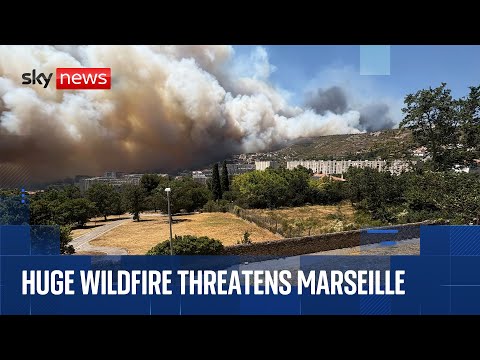 Wildfire "at the gates" of Marseille