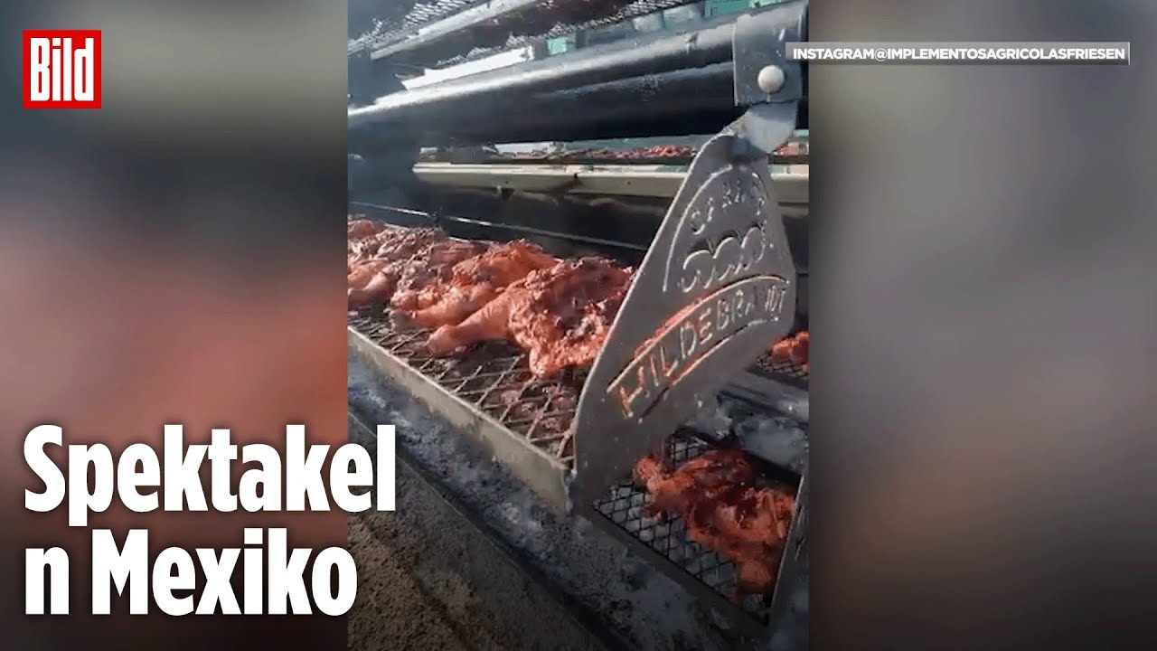 Chihuahua, Mexiko: Mähdrescher wird zum Mega-Grill