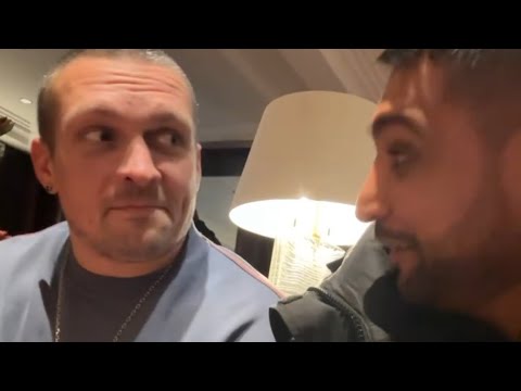 “LOOK AT YOUR BELLY” Amir Khan TELLS Oleksandr Usyk | BOTH ARRIVE IN LONDON FOR RING MAGAZINE AWARDS