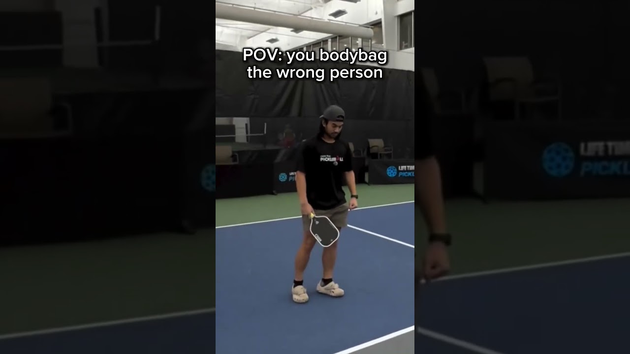 Tag someone you should never bodybag ☠️ #pickleball #funnyshorts