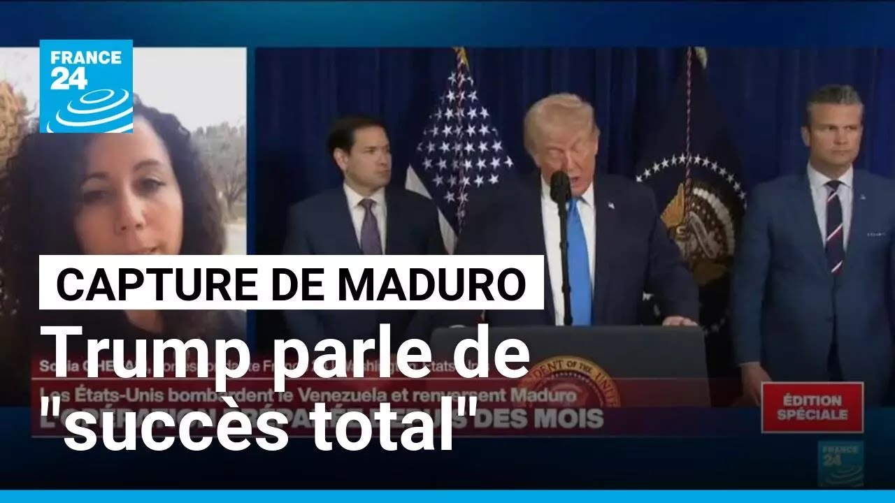 Trump présente son opération au Venezuela comme un "succès total" • FRANCE 24