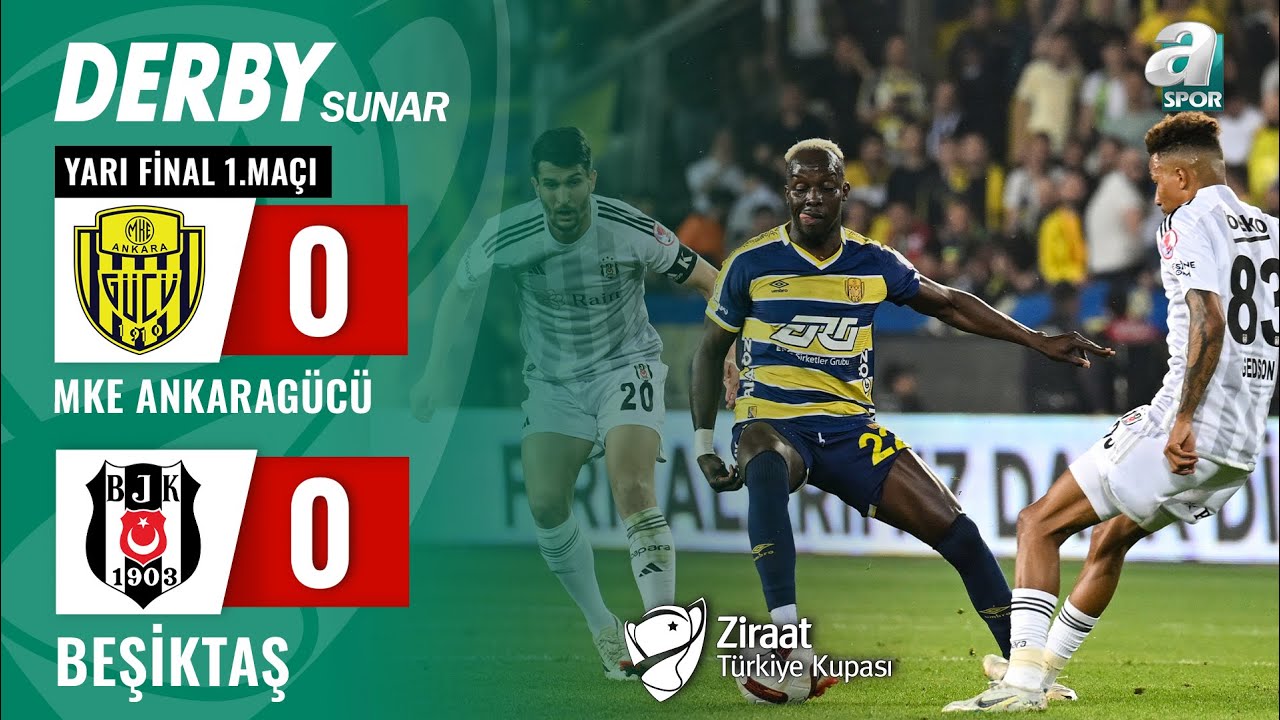 MKE Ankaragücü 0-0 Beşiktaş MAÇ ÖZETİ (Ziraat Türkiye Kupası Yarı Final 1. Maçı) / 23.04.2024