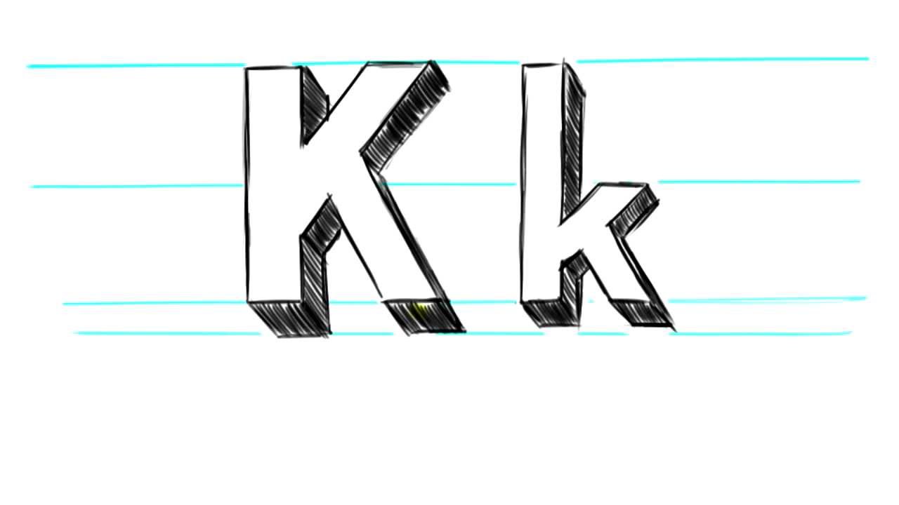 how-to-draw-3d-letters-k-uppercase-k-and-lowercase-k-in-90-seconds