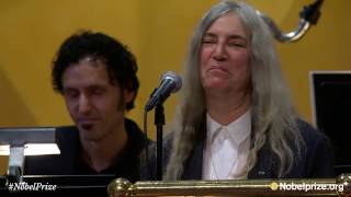 Patti Smith performs Bob Dylan&#39;s &quot;A Hard Rain&#39;s A-Gonna Fall&quot; - Nobel Prize Award Ceremony 2016