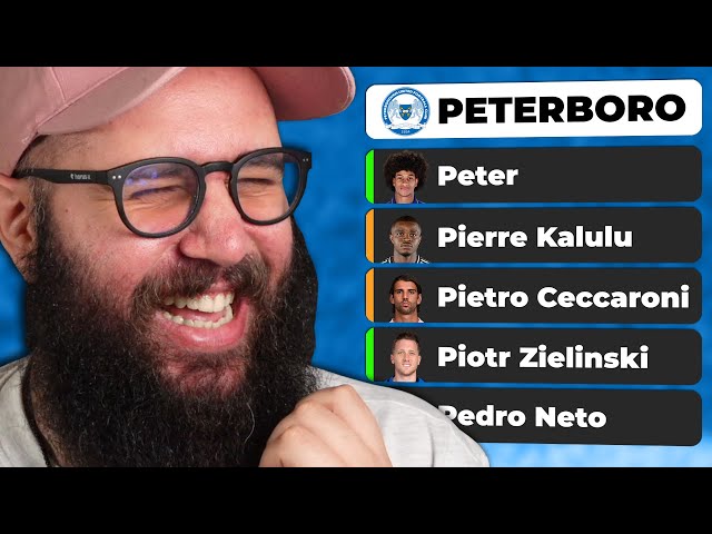 Ricostruisco il Peterborough con SOLO Giocatori di nome PETER