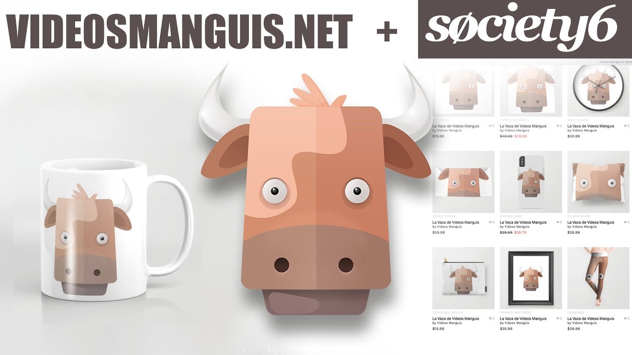 youtube, youtuber, diseño, notícias, merchandising, diseño, society6,