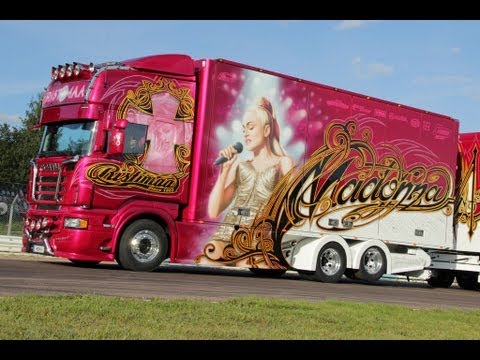 AMAZING ♪♫ MADONNA TRUCK SCANIA V8 ♛ BEAUTIFUL AIRBRUSH SHOWTRUCK ...