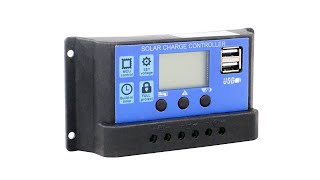 Pratinjau video produk Taffware Solar Charger Controller Regulator LCD Dual USB 10A 12V 24V - W88-A