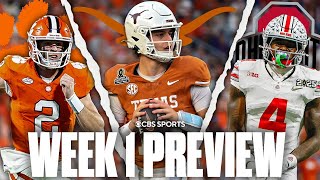College Football Week 1 Preview and Predictions: TOP GAMES with the most at stake 👀