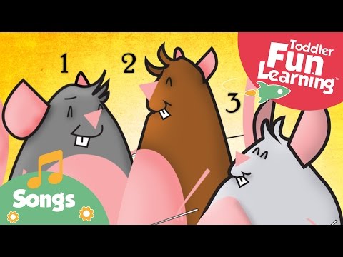 Three Blind Mice | Nursery Rhyme for Toddlers | Toddler Fun Learning