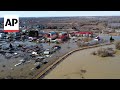 River Ishim in Russia rises to new record level, flooding another village