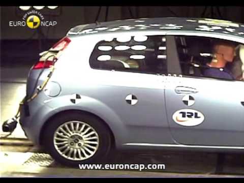 Видео краш-теста Fiat Grande punto 5 дверей с 2005 года